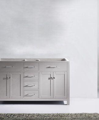 Caroline 60" Double Cabinet in Cashmere Gray - MD-2060-CAB-CG