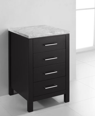 Caroline Parkway 20" Side Cabinet in with White Marble Top - MDC-2120-WM-ES